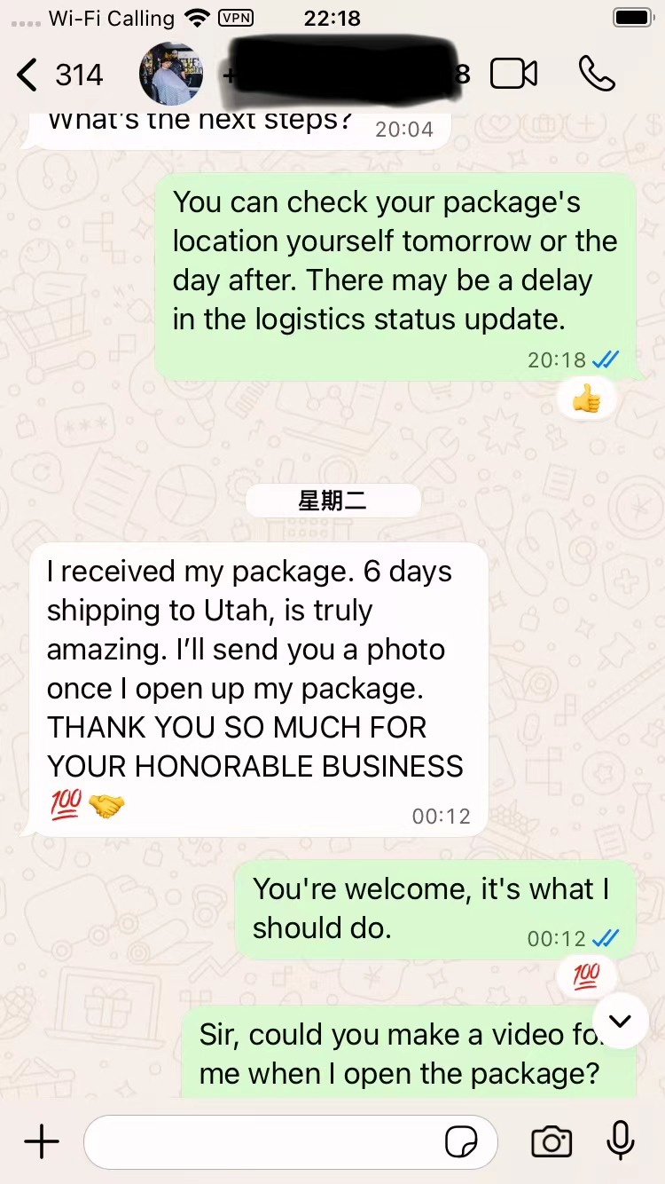 Customer feedback 8